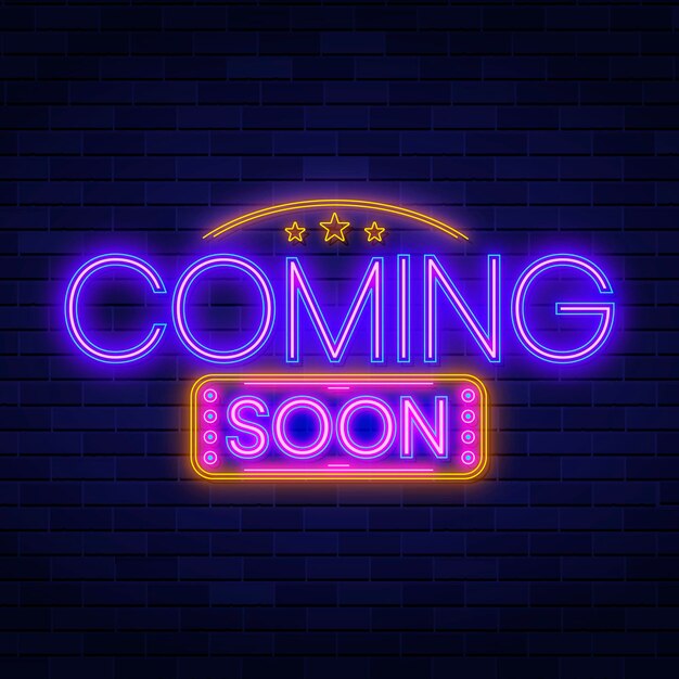 Fondo de neón próximamente
