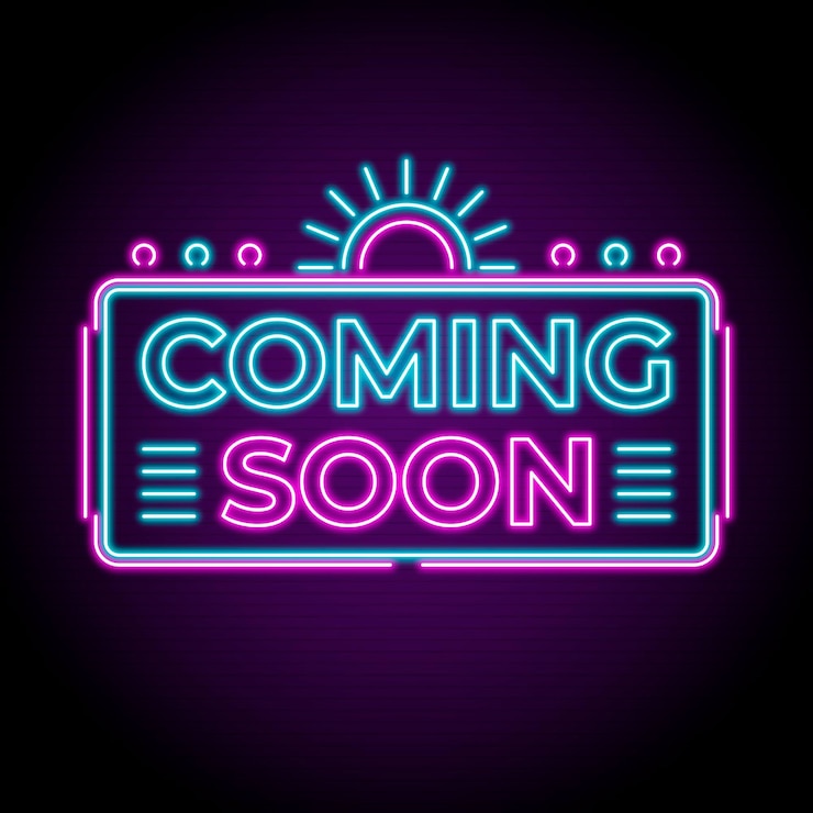 Vector gratuito fondo de neón próximamente