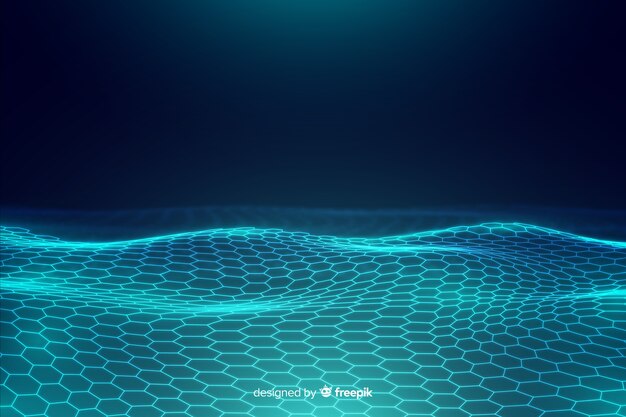 Fondo neto futurista hexagonal
