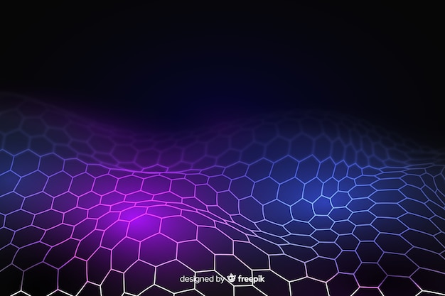 Fondo neto hexagonal futurista