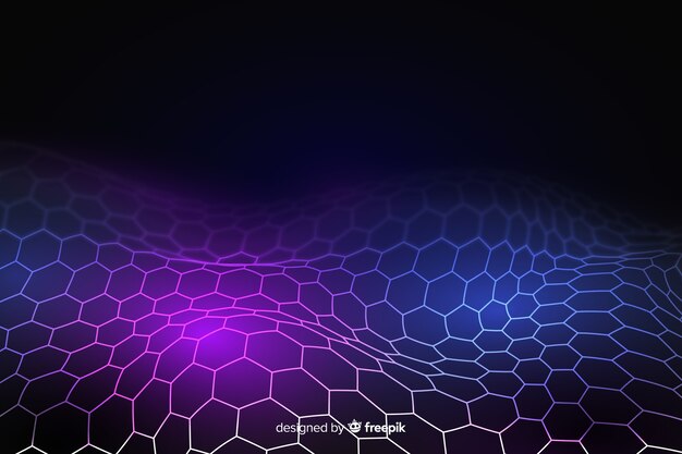 Fondo neto hexagonal futurista