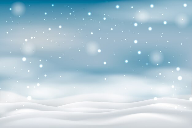 Fondo de nieve realista