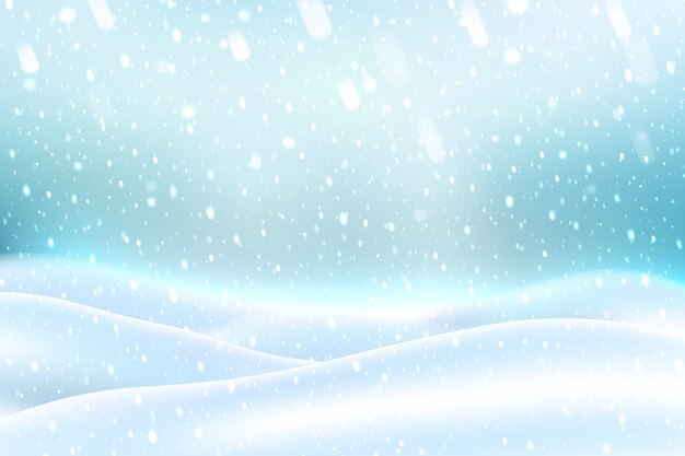 Fondo de nieve realista