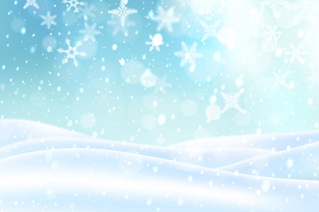 Fondo de nieve realista