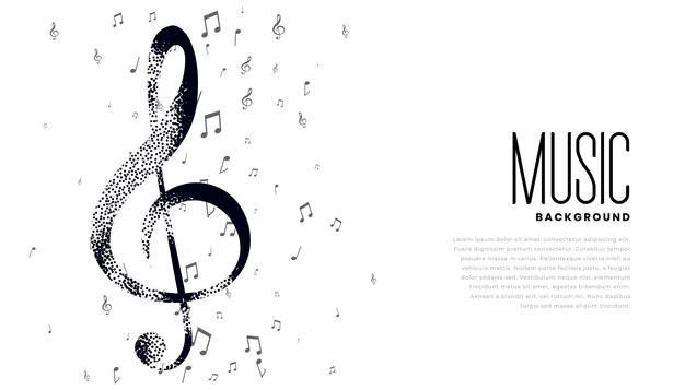 Fondo de notas musicales con espacio de texto