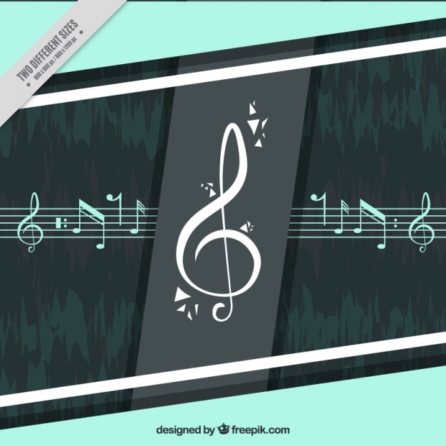 Vector gratuito fondo de notas musicales