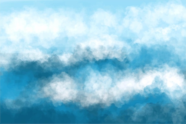 Vector gratuito fondo de nube azul realista