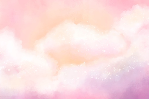 Fondo de nubes de algodón de azúcar acuarela