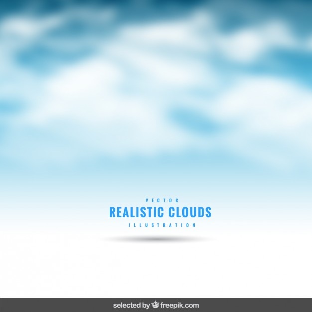 Vector gratuito fondo de nubes realistas