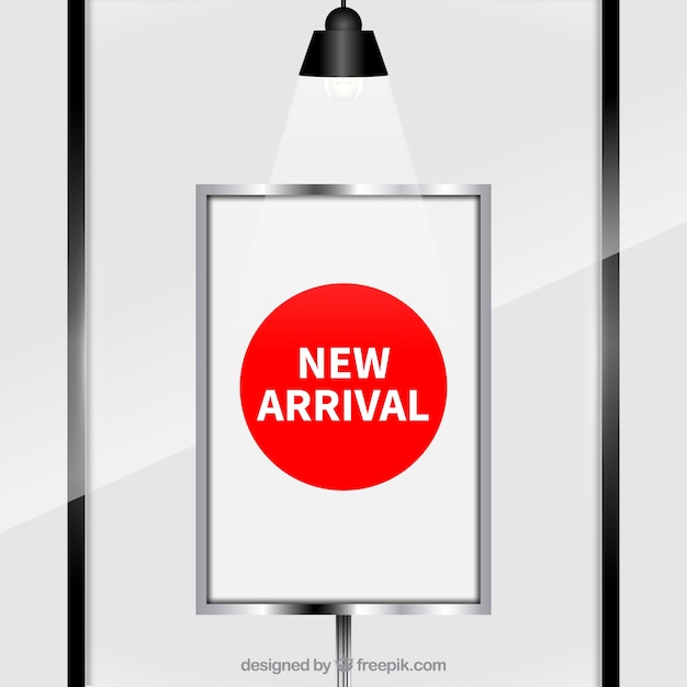 Vector gratuito fondo de nueva llegada en estilo realista
