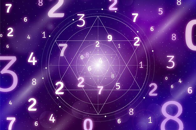 Fondo de numerología degradado