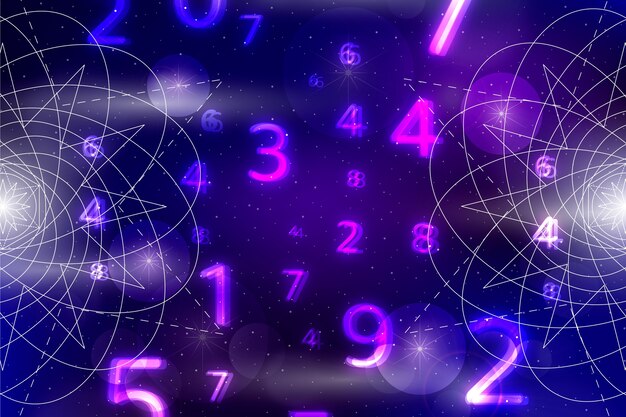 Fondo de numerología degradado