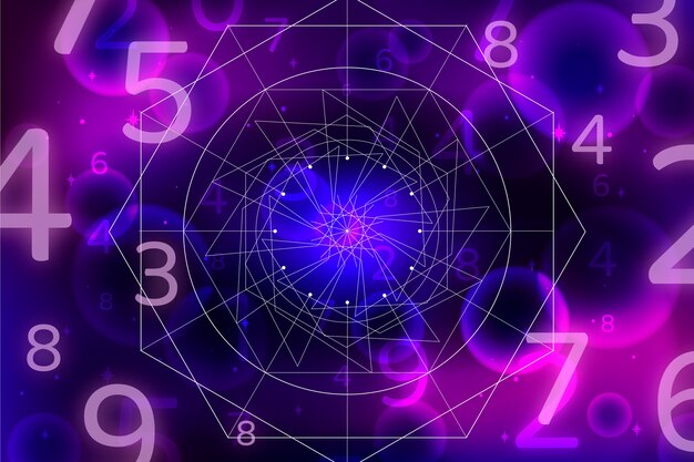 Fondo de numerología degradado