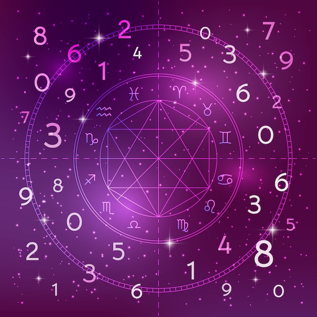 Fondo de numerología degradado