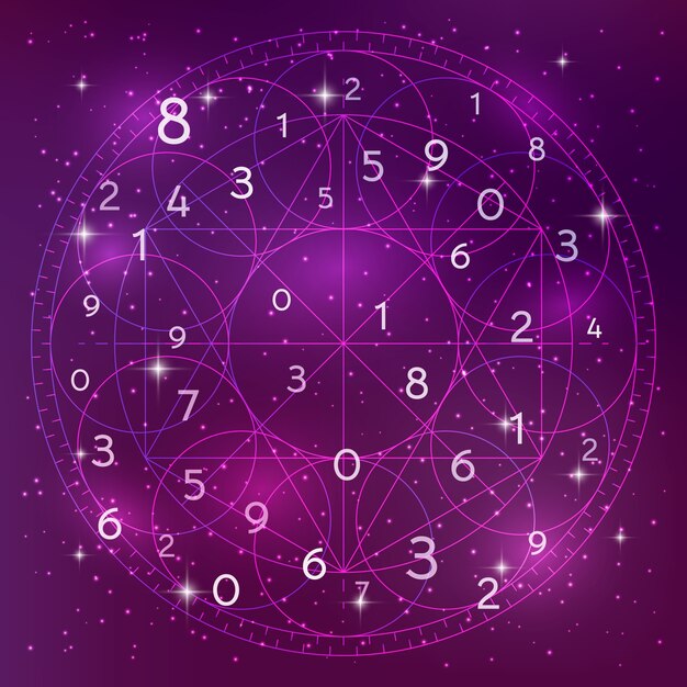 Fondo de numerología degradado