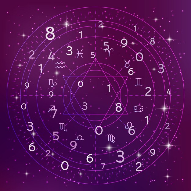 Fondo de numerología degradado