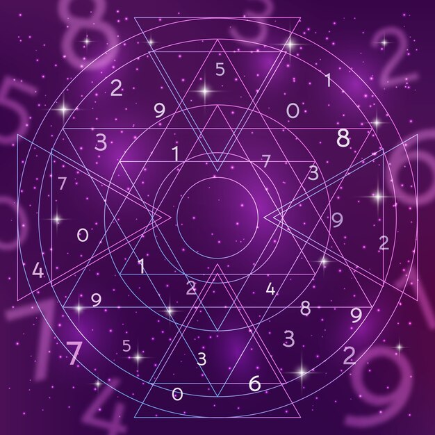 Fondo de numerología degradado