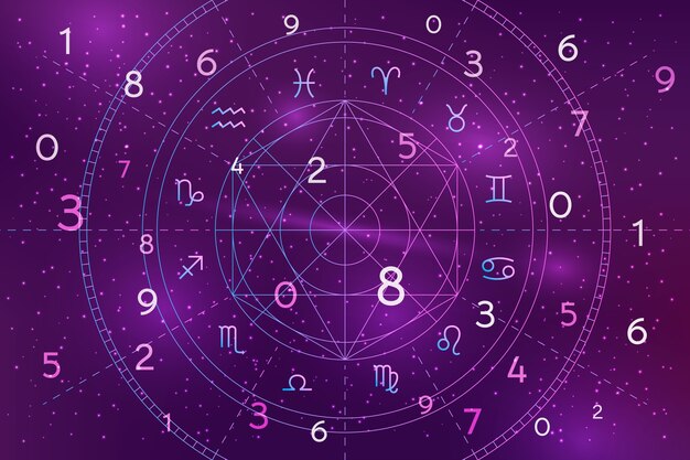 Fondo de numerología degradado