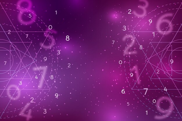 Fondo de numerología degradado