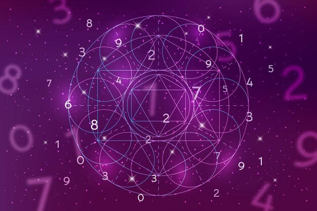 Fondo de numerología degradado