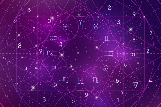 Fondo de numerología degradado