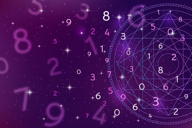 Fondo de numerología degradado