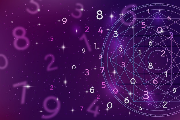 Fondo de numerología degradado