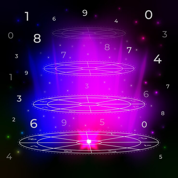 Vector gratuito fondo de numerología degradado