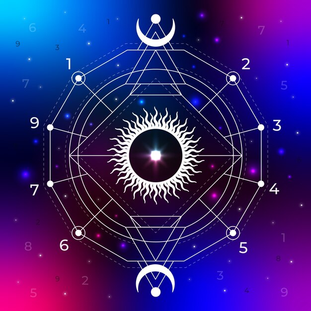 Fondo de numerología degradado