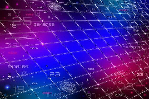 Fondo de numerología degradado