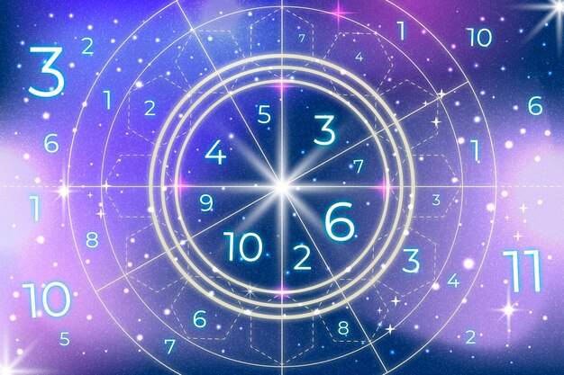 Fondo de numerología degradado