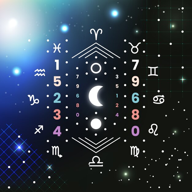 Fondo de numerología degradado