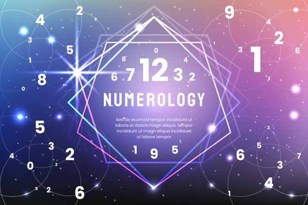 Fondo de numerología degradado