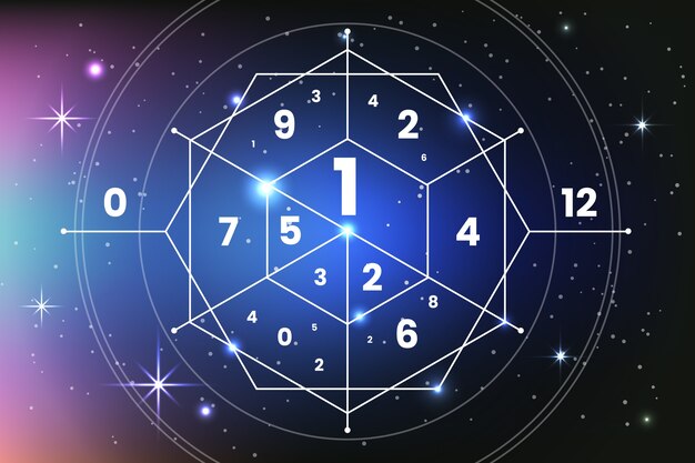 Fondo de numerología degradado