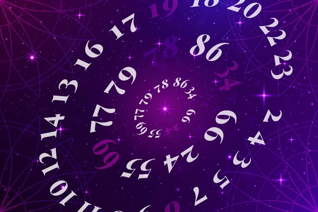 Fondo de numerología degradado
