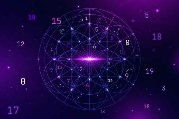 Fondo de numerología degradado