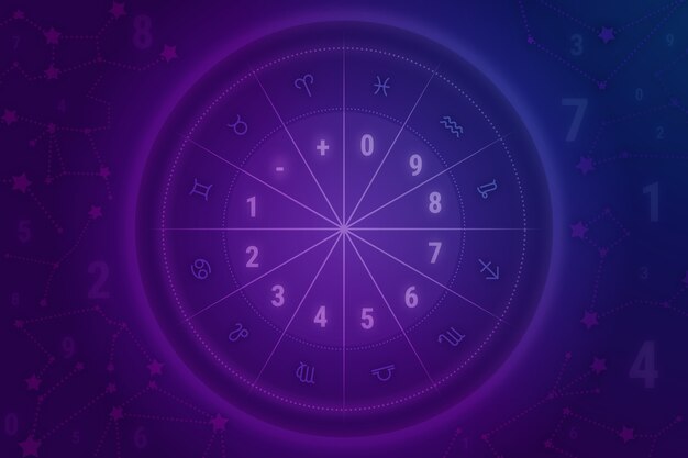 Fondo de numerología degradado