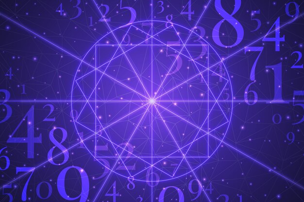 Fondo de numerología degradado