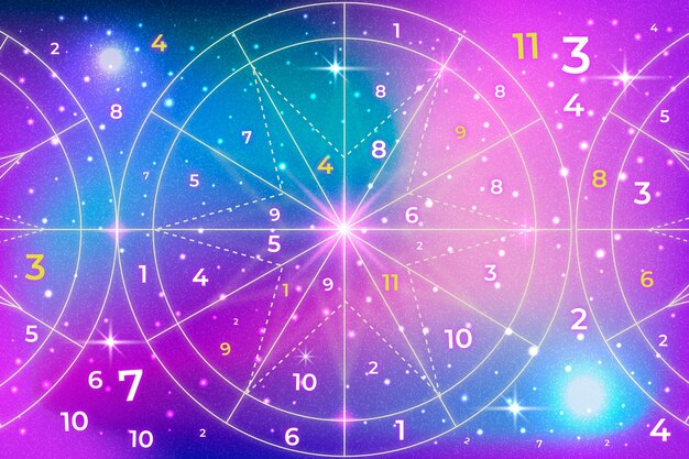 Fondo de numerología degradado