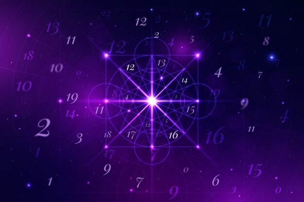 Fondo de numerología degradado