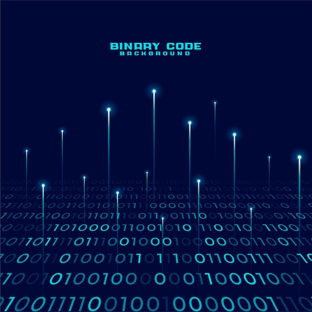 Fondo de números de código binario digital