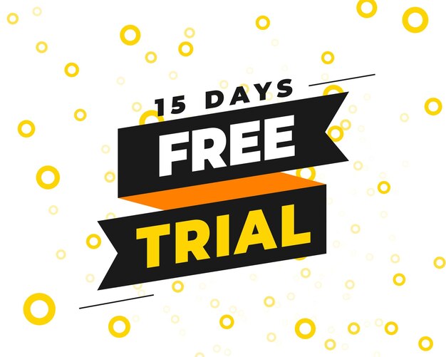 Fondo de oferta de prueba gratuita de 15 días de estilo de cinta