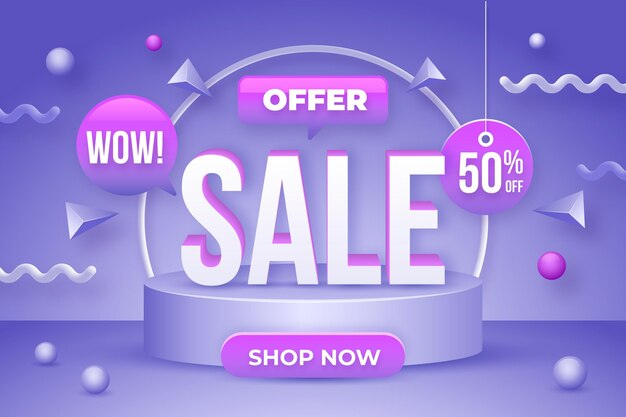 Fondo de oferta de super venta realista