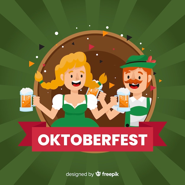 Vector gratuito fondo de oktoberfest