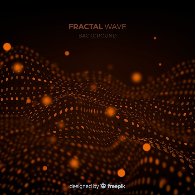 Vector gratuito fondo de ola fractal