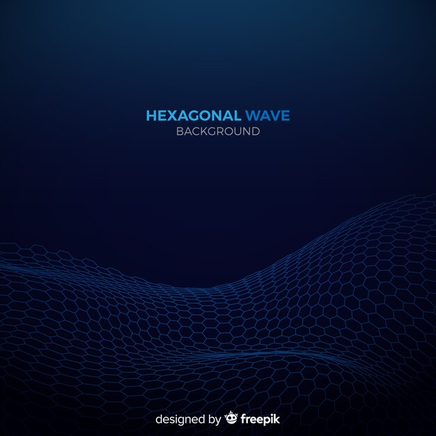Fondo de ola hexagonal