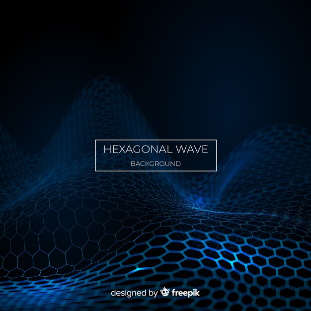 Fondo de ola hexagonal
