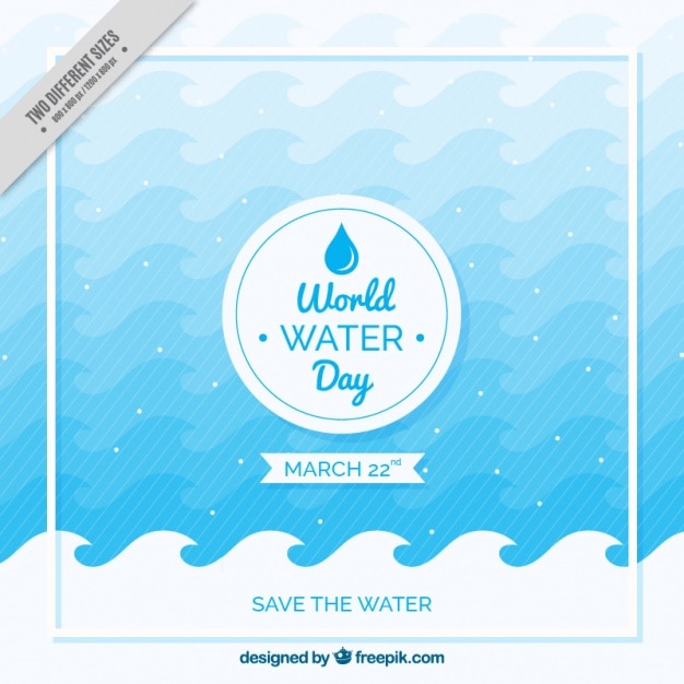 Vector gratuito fondo de olas del día mundial del agua
