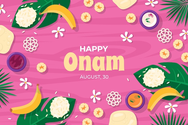 Vector gratuito fondo onam plano