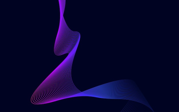 Fondo de onda abstracta de vector Fondo de ondas azules